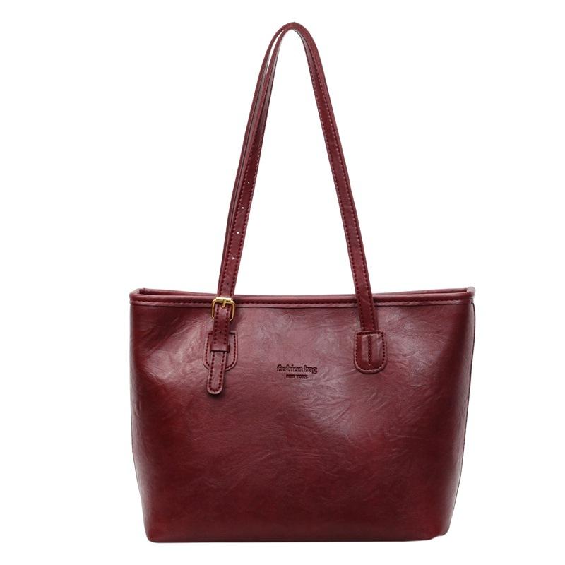 Fashion large-capacity bag to work New casual class One shoulder texture Fashion commuter tote bag