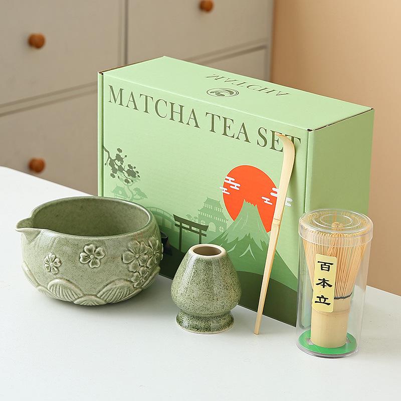 Matcha Bowl With Matcha Whisk Set Japanese Matcha Tea Set Matcha Making Kit Tranditional Song Dynasty Tea Ceremony Accessories