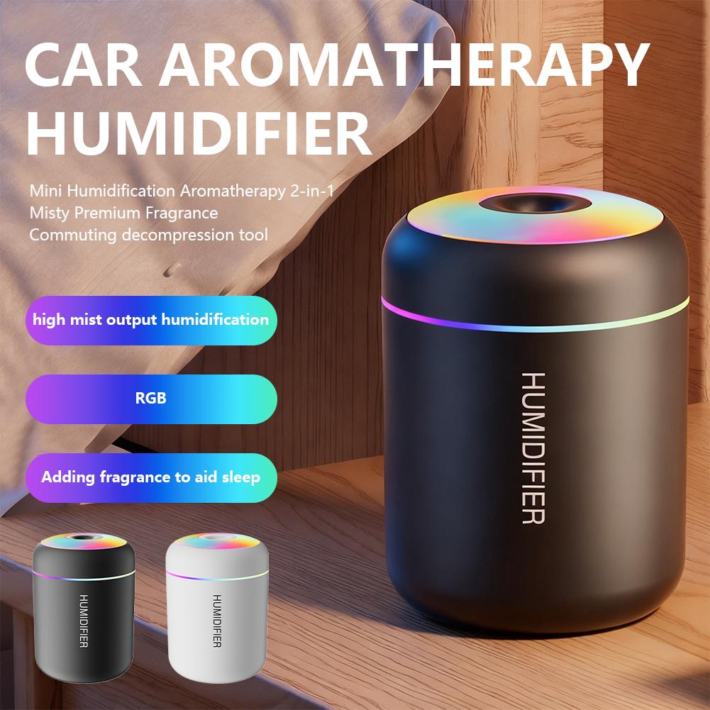 Mini Car Humidifier Aromatherapy Diffuser Portable Small Air Moisturizer For Office & Bedroom Desktop Use F6N3