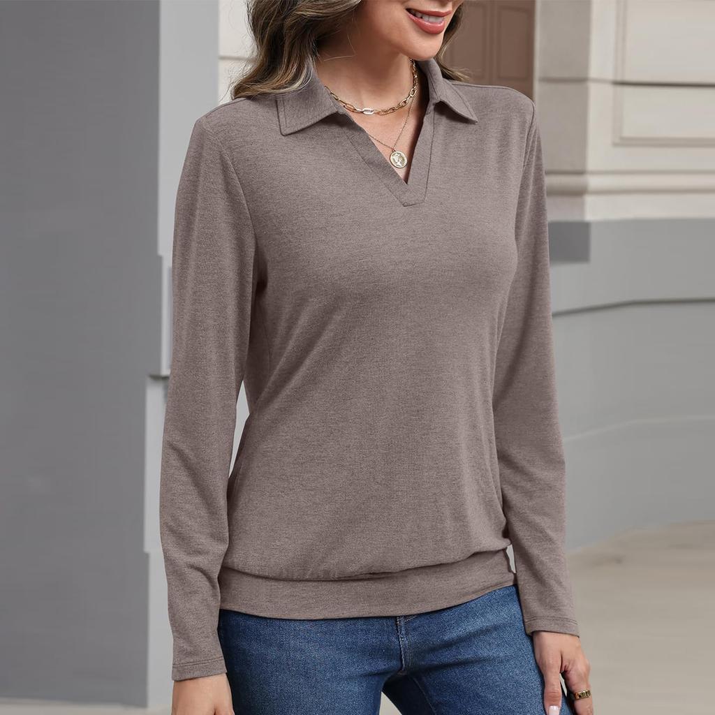 Women's Solid-color Fashionable Long-sleeved Top