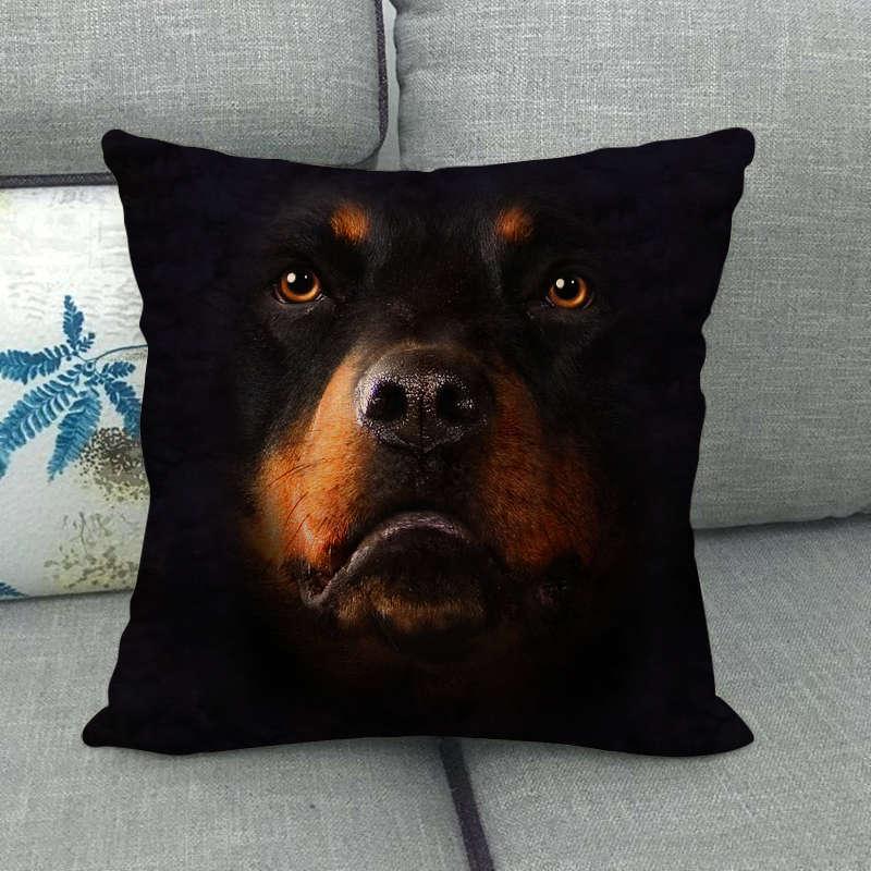 936 Linen Pillowcase with Animal Head Design