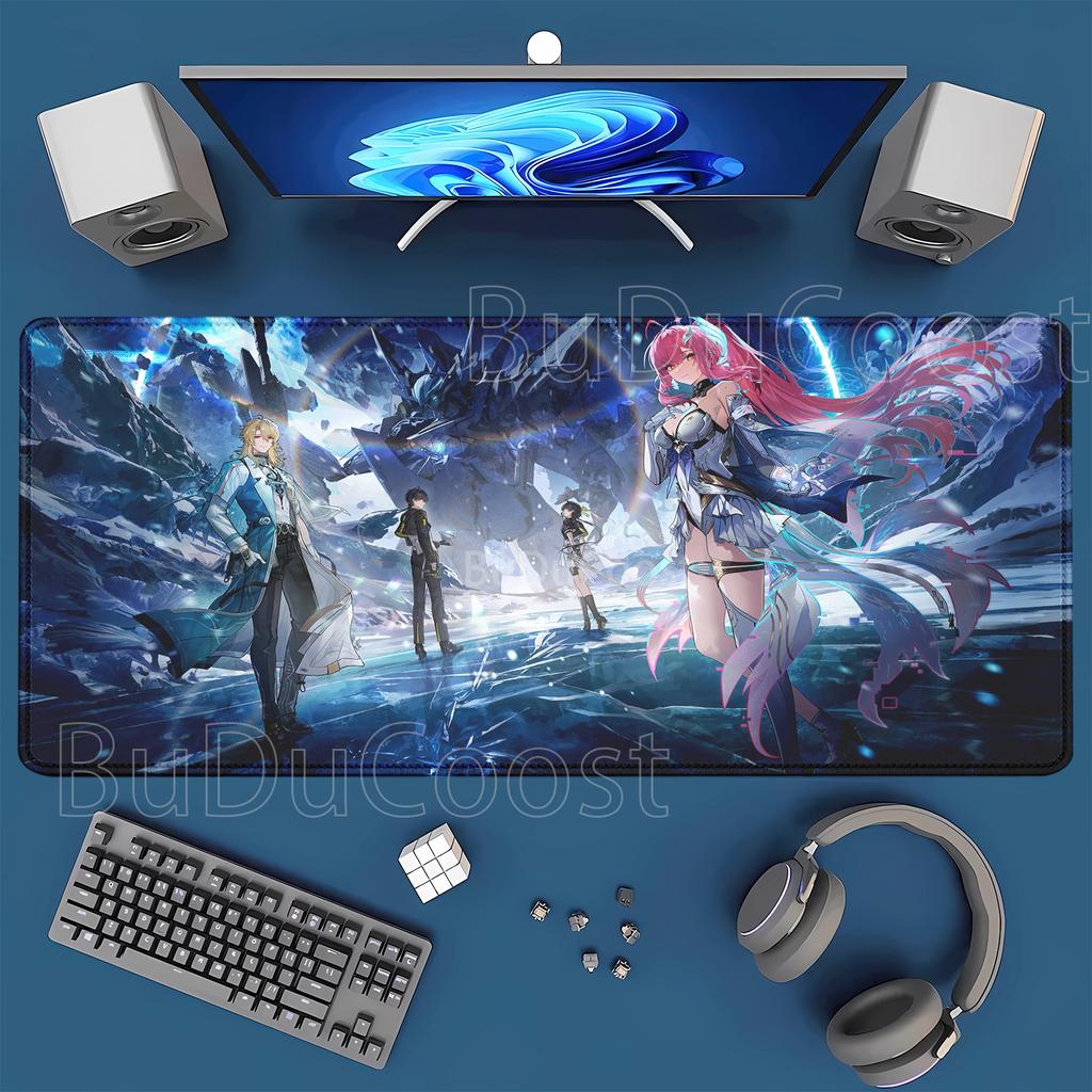 Wuthering Waves LuukHerssen Mousepad overlock offices Gaming keyboard Mouse Pad Anime Rubber HD Printing xmm XXL Desk Mat