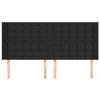 VidaXL Tête de lit avec oreilles Noir 203x16x118-128 cm Similicuir3119688