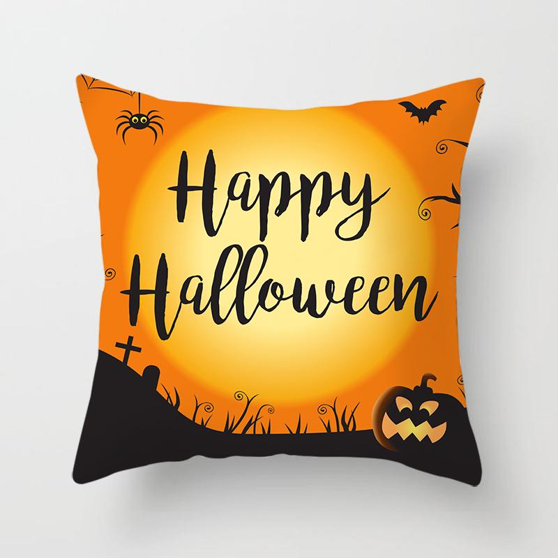 Buchstaben Wurfkissenbezug Halloween-Thema    Sofa Stuhl Bett Kissen  Heimdeko