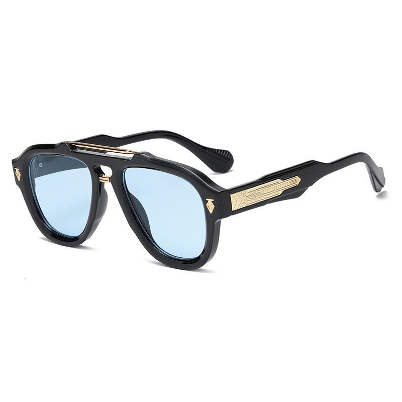 New double-beam pilot sunglasses European and American trend outdoor polarized sunshade glasses personalized versatile sunglasses