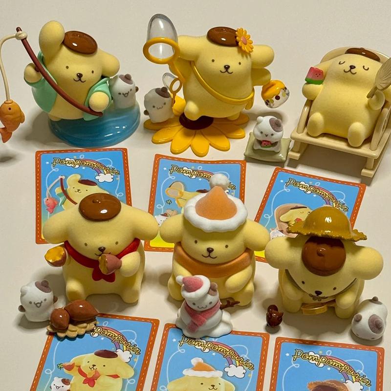 MINISO Pom Pom Purin The Four Seasons Series Blind Box PomPomPurin Anime Action Figure Surprise Bag Collection Models Toys Gifts