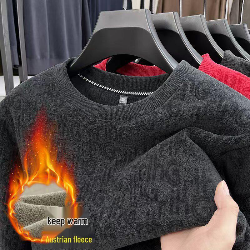 Stylish Men s Reversible Sherpa Knit Long-Sleeve Hoodie, Perfect for Fall/Winter. M