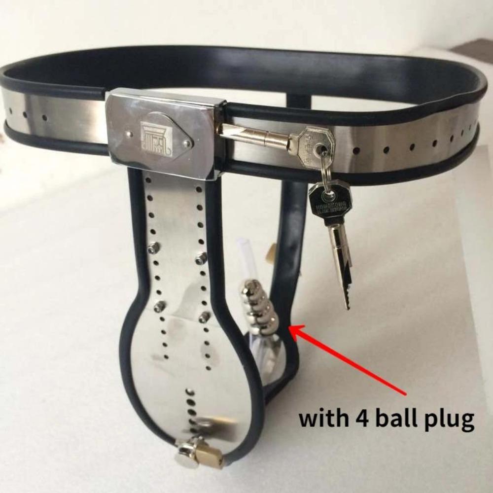 Pánský nastavitelný pás cudnosti s otvorem, odnímatelný anální kolík, klec na penis a varlata, BDSM vybavení, sexuální hračky pro muže a dospělé