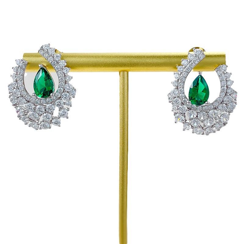 Longlongjin Jewelry: Christmas s925 Silver Ice Linghua Stud Earrings - Elegant, Luxury-Style Dangle Earrings for Women