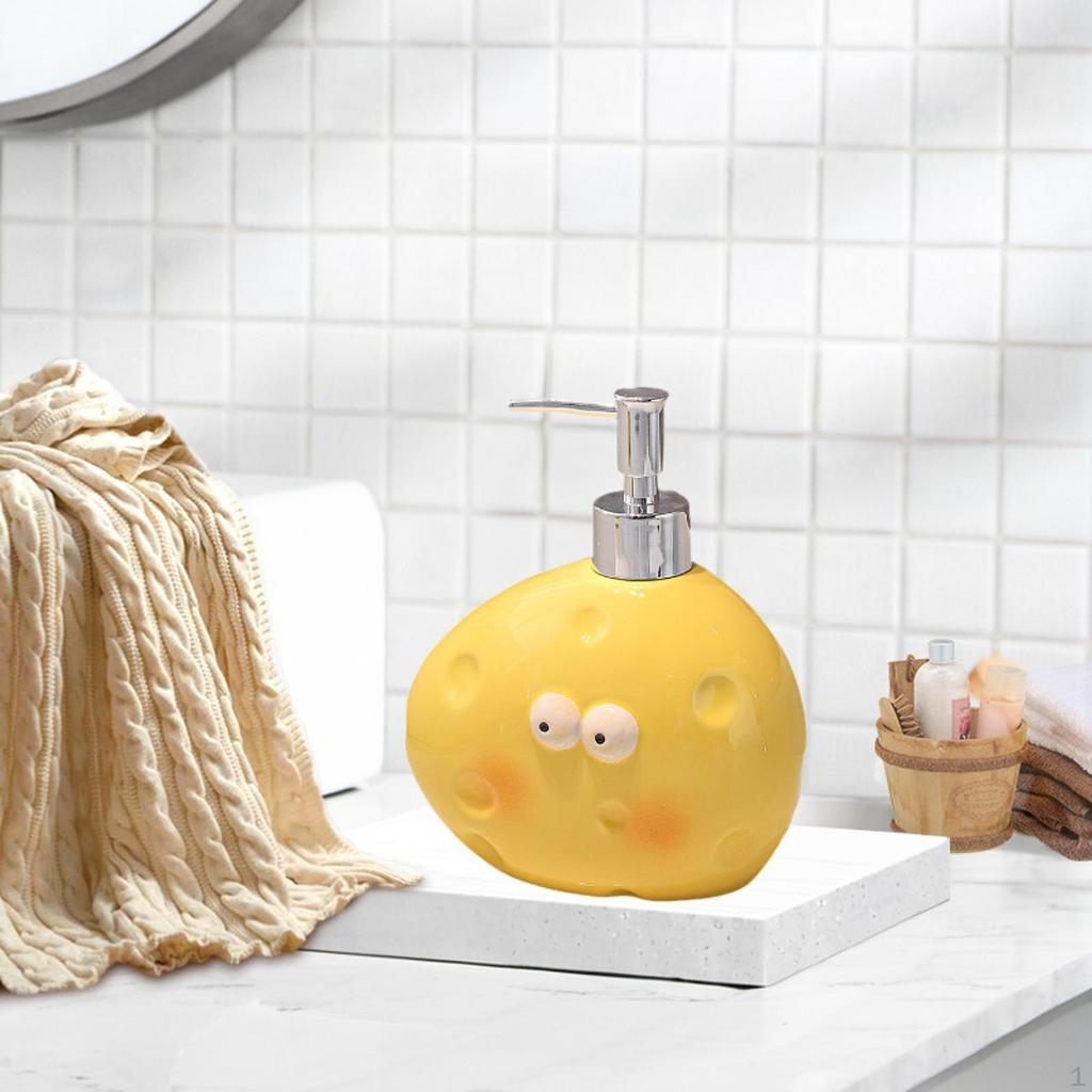 Ceramic Lotion Dispenser with Pump for Liquid Refill Container In Restaurant