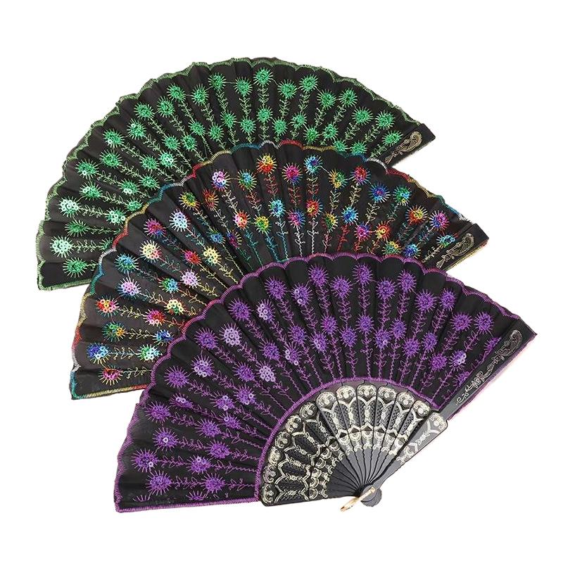1PC Vibrant Colors Dance Performances Peacock Elegant Temperament Folding Durable Exquisite Gifts Decorated Dance Prop