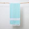 Woven Poly Cotton Solid Color Large Bath Towel Turkish Beach Blanket Cotton Linen Blend Geometric Diamond Pattern