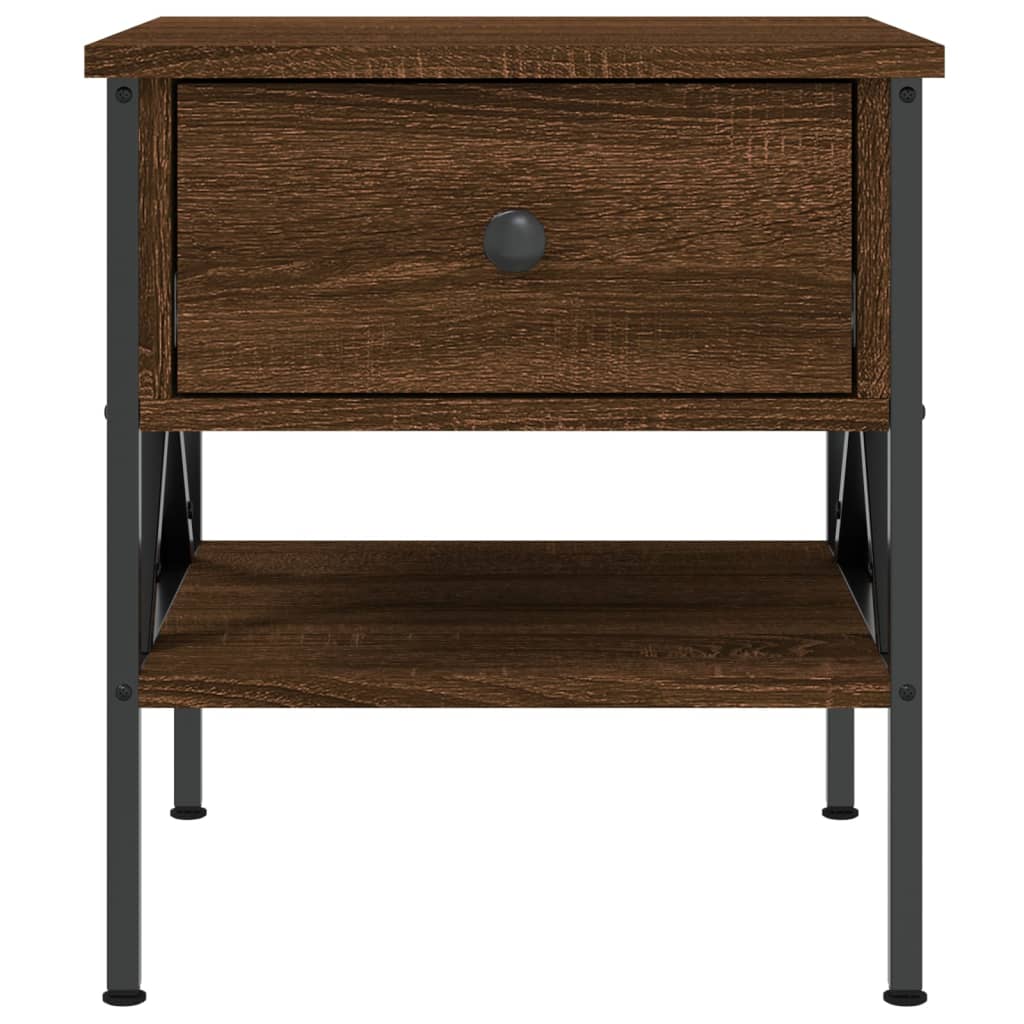 Nightstands 2 Pcs Brown Oak Effect 40 X 42 X 45 Cm Engineered Wood