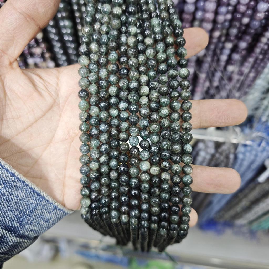 Seria Niebieska Agat Wodny i Niebieski Agat Koronkowy Koraliki z Kamienia Naturalnego do Tworzenia Biżuterii DIY