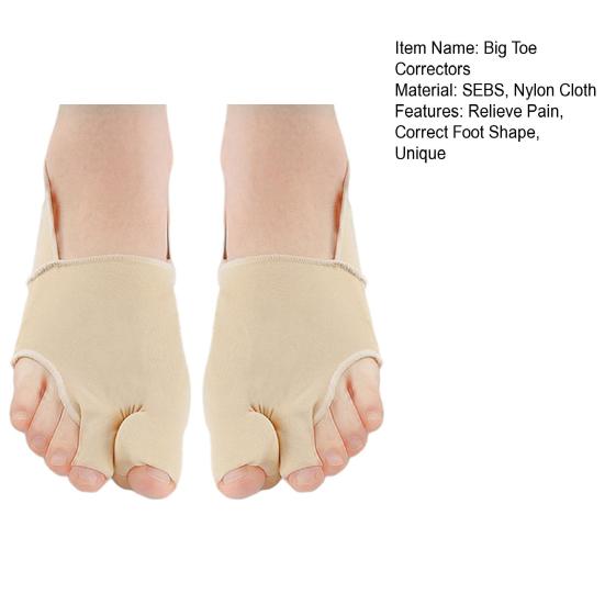 1 Pair Bunion Corrector Kit Relieve Pain Correct Foot Shape with Toe Separator Rear Foot Strap Unisex Supply