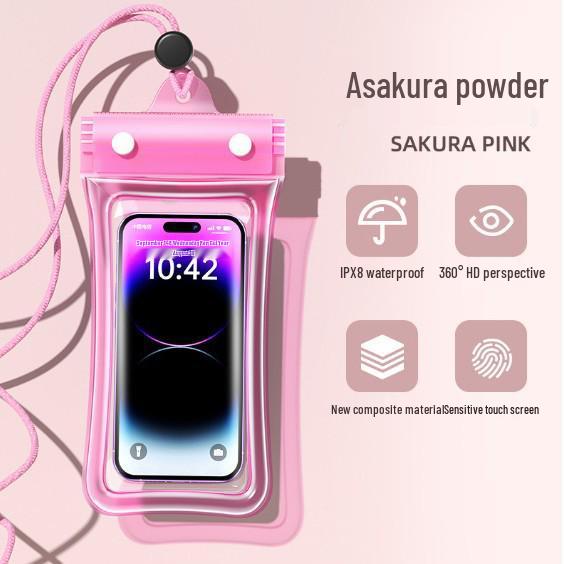 Universal Waterproof Phone Bag for Rafting and Diving with Touch Screen Access - Ideal for Takeaway Riders