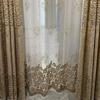Elegant European Style Blue Velvet Curtains With Embroidered Cutwork Sheer Living Room Balcony Floor To Ceiling Windows