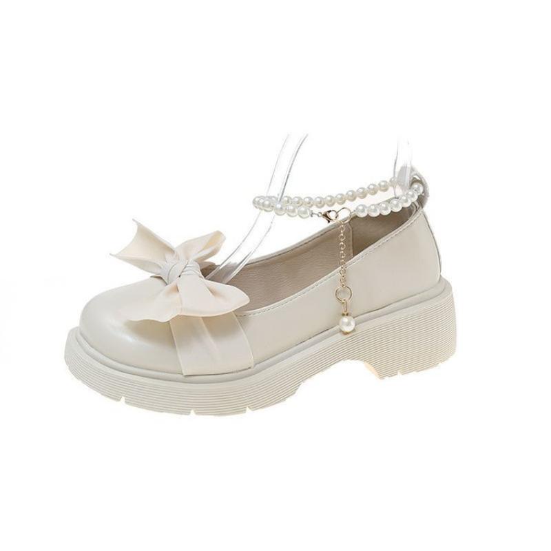 Ženy Silná platforma Mary Janes Lolita Boty Párty lodičky léto 2024 Nové sandály Mašlička Řetízek Mujer Boty Móda Oxford Zapatos