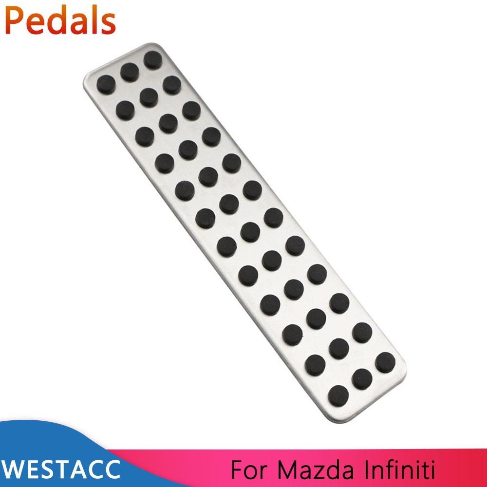 Auto Fußstütze Pedal Abdeckung für Mazda 2 3 6 CX3 CX4 CX5 CX9 für Infiniti Q30 Q30S QX30 Dead Pedal Kit Schutz Teile
