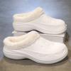 Fashion Men's Clogs New Winter Home Cotton Slippers Women's Lightweight Thick Sole Warm Fur Shoes Couple Outdoor Leisure Garden Shoes