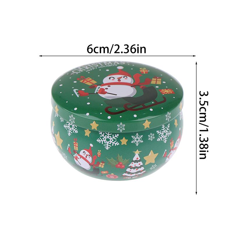 1Pcs Christmas Gift Box Metal Tin Candy Cookie Packaging Box Containers Kids New Year Gift Decor Xmas Party Supplies Navidad
