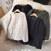 Men's Windproof Fleece Cardigan Jacket, Black - Imitation Lambswool, Long Sleeve, Autumn/Winter Warm Top