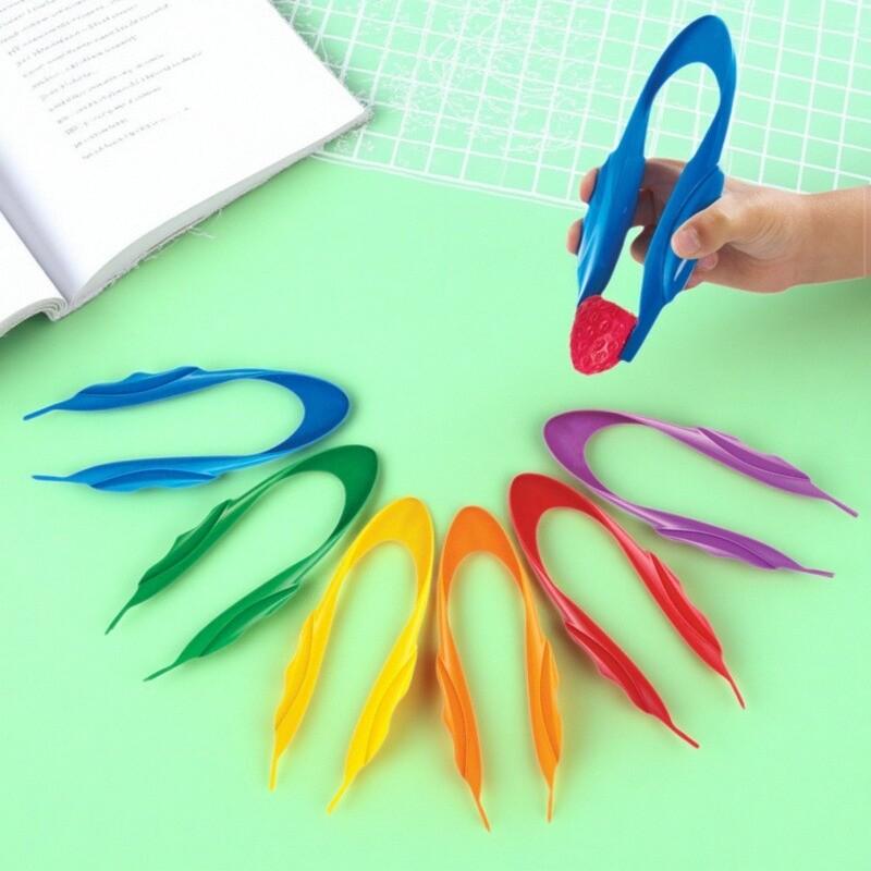6Pcs Children Plastic Tweezer Experiments Tools Biology Science Study Tweezer Toys Kindergarten Educational Toy Kids Gifts