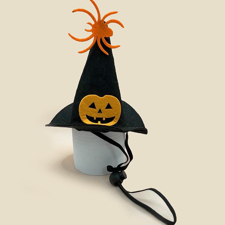 

Halloween Pet Costume Hat Collar Set Cat Collar Funny Pumpkin Hat Non-woven Fabric Pet Party Decoration Props Cat Dog Costumes