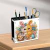 Acrylic Special Shaped Easter Day 5D DIY Diamond Painting Pen Holder DIY Rhinestone Point Drill Pen Case for Table Decoration