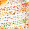 1-Roll Cute Cartoon Tape Stickers, Adorable Character Patterns, for Journal Decoration & Scrapbooking