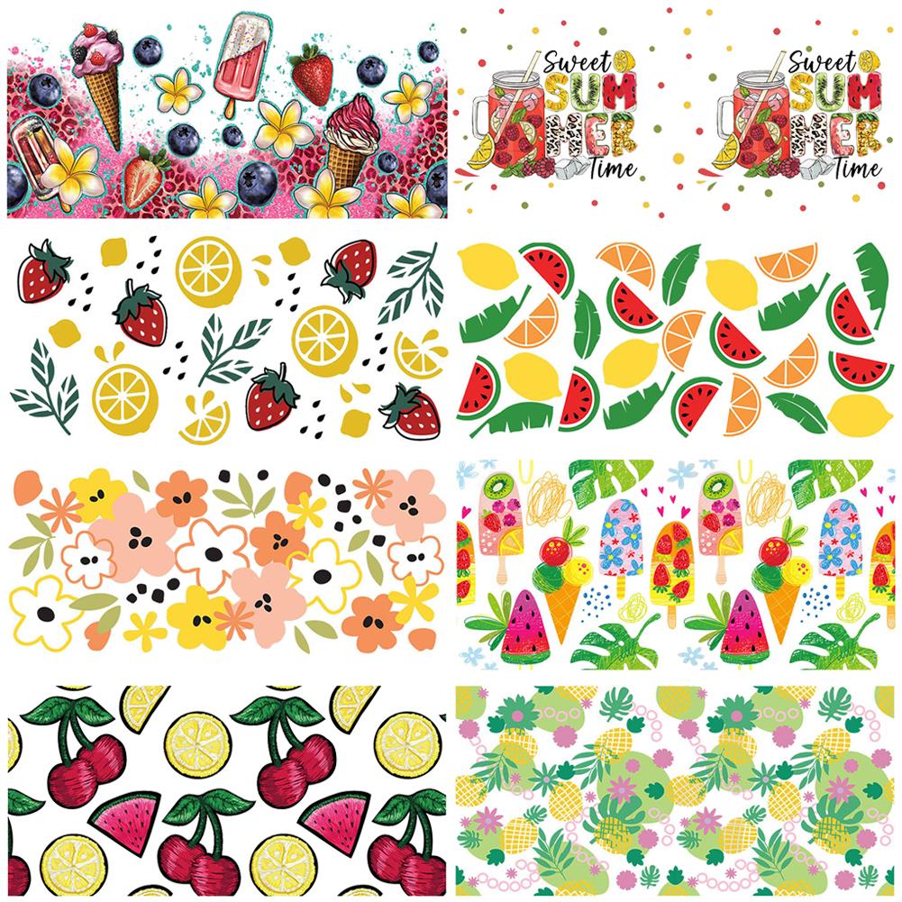 

8 шт. Наклейки для холодильника, блокнота, чайника, книги, водонепроницаемые УФ-DTF-трансферы, наклейки для чашек, кружек, DIY-логотипа, кавайные наклейки для стакана для воды