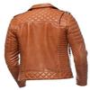 NOORA Men Tan Brown Stylish Slim Fit Leather Motorcycle Biker Jackets