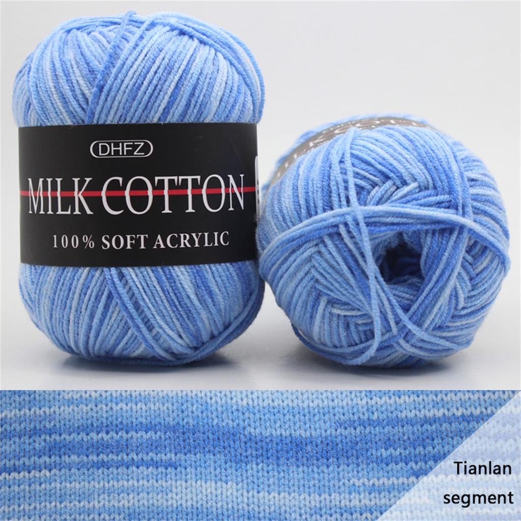Colorful Hand Knitting 50g Knitting Crochet Milk Soft Baby Cotton Wool Yarn