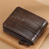 Men’s Vintage PU Leather Wallet Short Zipper Bifold Wallet RFID Blocking Card Holder Coin Purse ID Window Multi Card Slot Casual Clutch Wallet