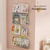 Punch-free Wall-mounted Kids' Bookshelf - Transparent Acrylic Display Stand