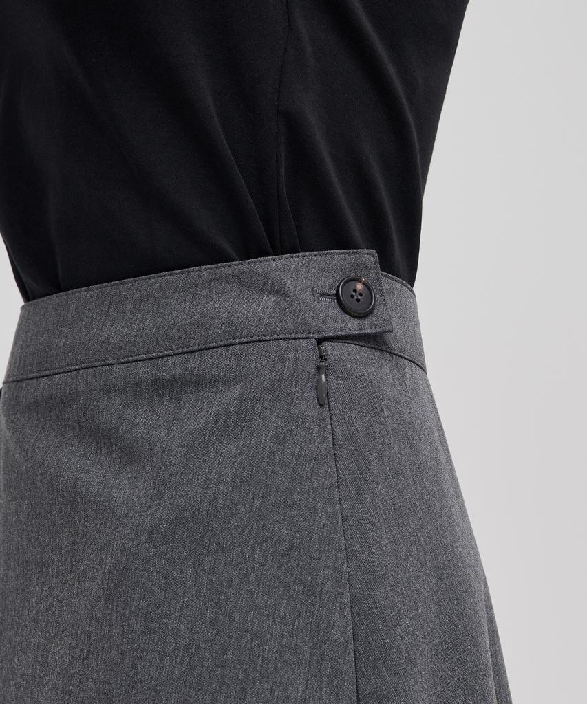 Musinsa Standard Woman Women'S Half Pleated Mini Skirt [Medium Grey]