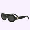 Celine Lunettes de soleil ovales noires Triomphe CL40194U-01A
