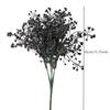 Halloween Black Artificial Plant Vine Eucalyptus Persian Fern Leaf Plastic Fake Flower Grass Home Party Garden Decor Photo Props
