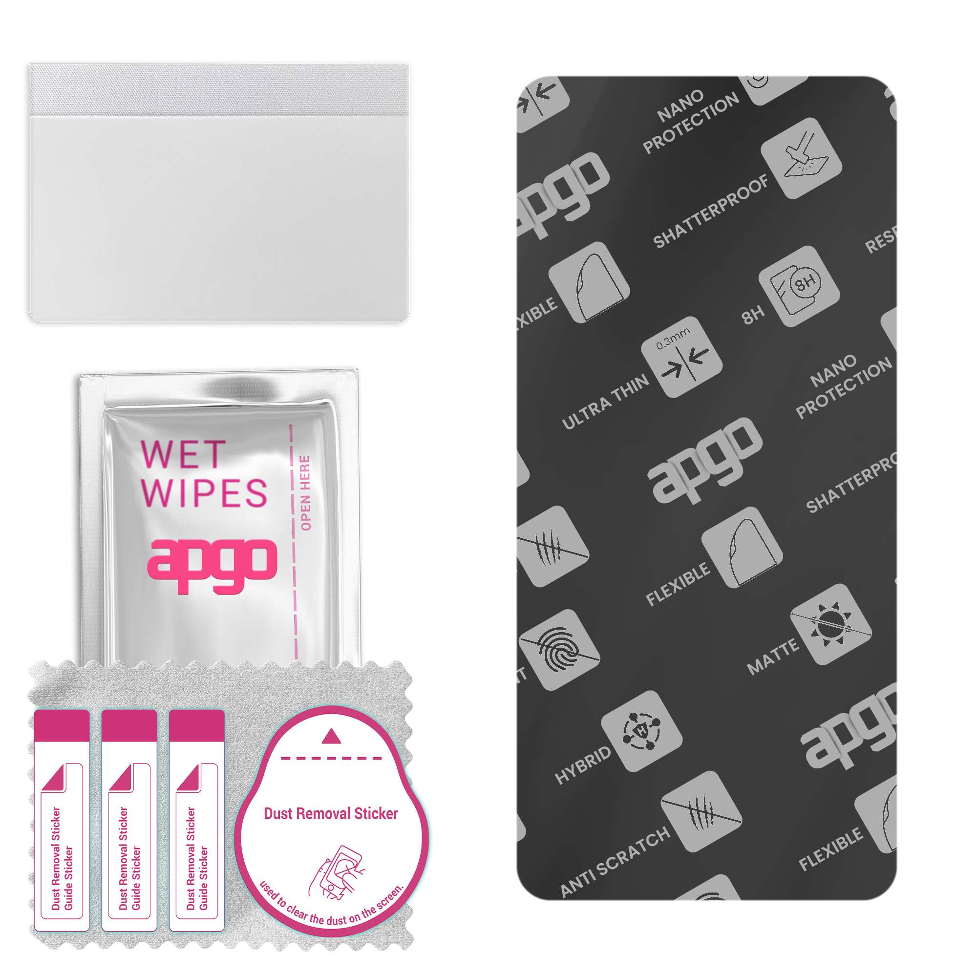 

apgo MATTE Hybrid protective glass compatible with Motorola One Hyper, flexible nano glass, great replacement for tempered glass, scratch-resistant, f