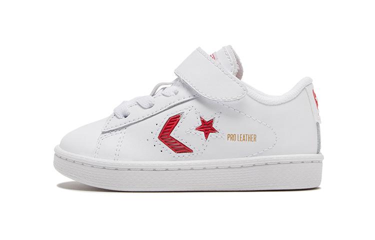 Converse Cons Pro Leather Низкие Детские Кроссовки Белые Красные Для Младенцев и Малышей 768406C 26