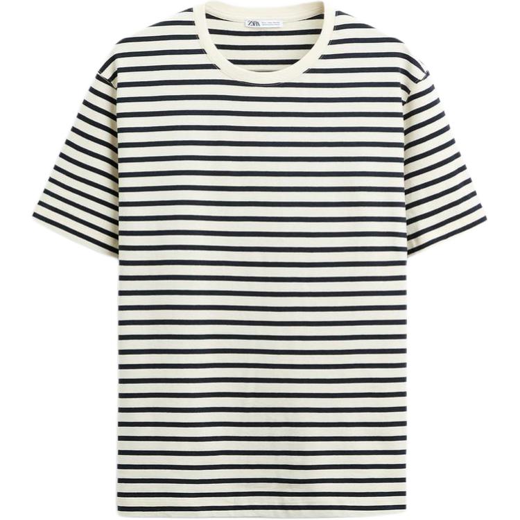 

Zara Slim Fit Straight Basic Short Sleeve T-Shirt Men Tops Blue 1887470-066 XXL