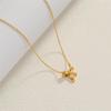 Women's Waterproof Star Pendant Necklace with Pearls Chain 18K Gold Plated Stainless Steel Materials Stylish Outfiuts