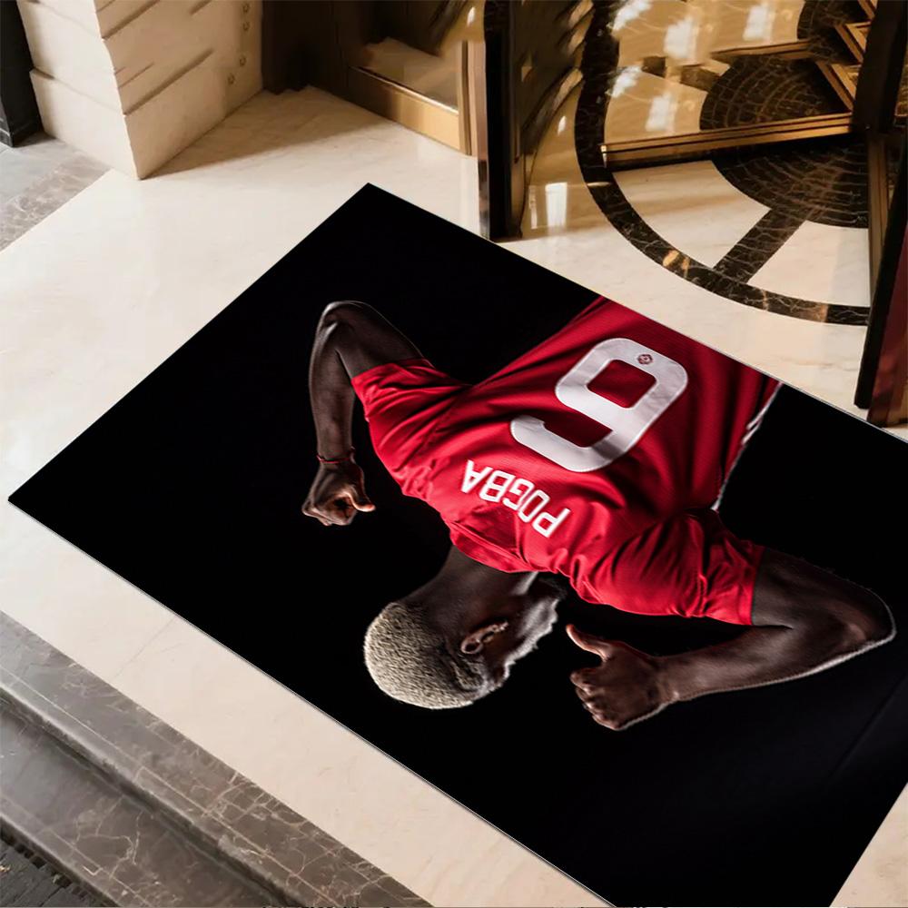 Man United's Paul Pogba Area Rug Perfect for Study room Entryway Game Room Dormitory Antislip Carpet Decorate Offices Best for Christmas