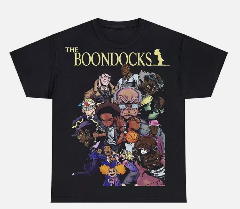 The Boondocks Graphic Print T-Shirt Black S-3XL TV Show Unisex T-Shirt XXXXL