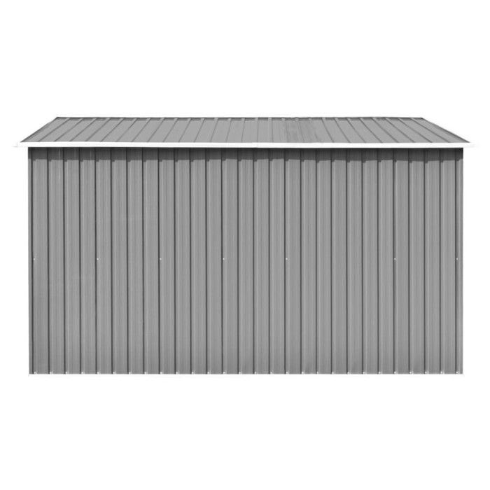 VidaXL Abri de jardin 257x298x178 cm Métal Gris 143341