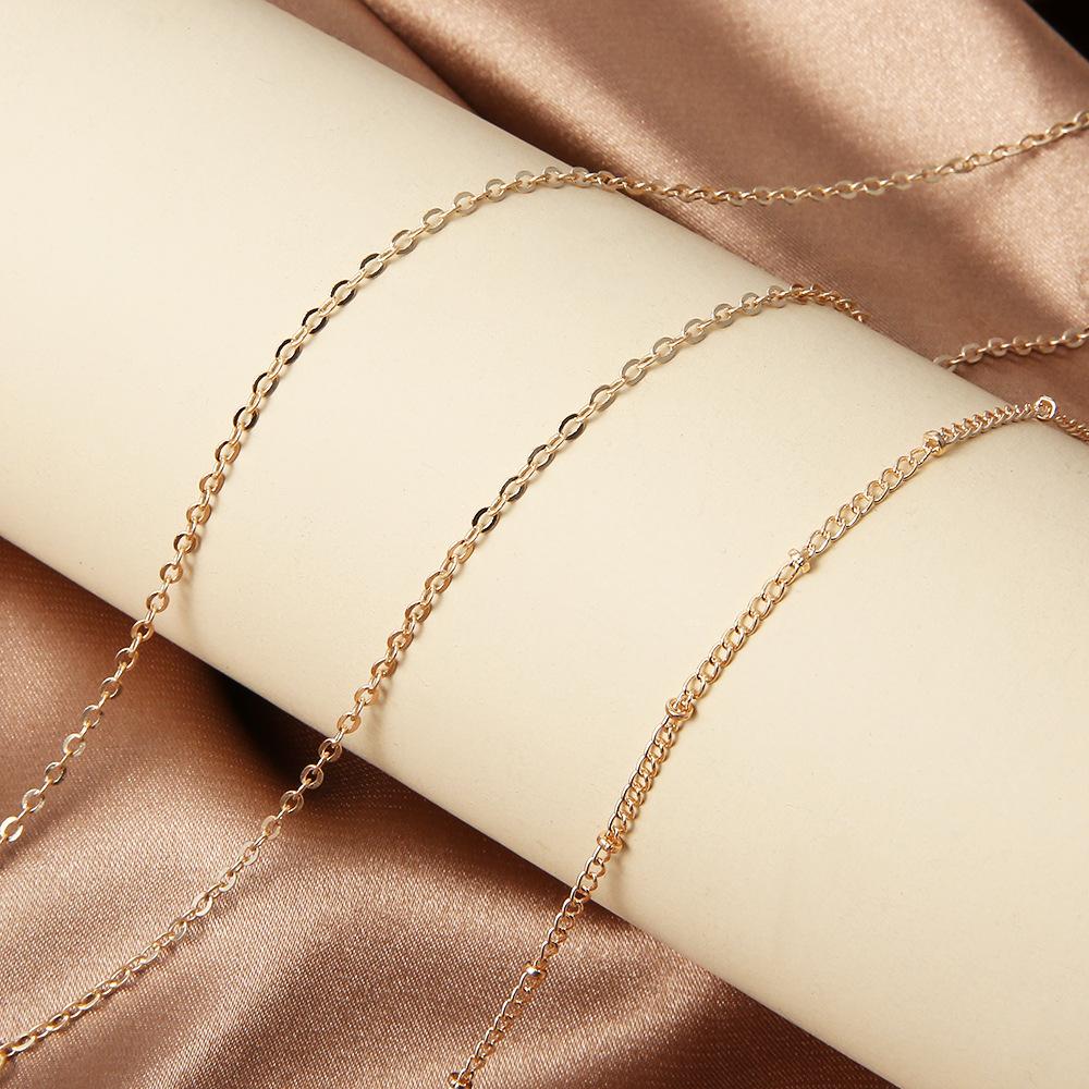 Módní vícevrstvý smajlík s perlovými korálky Náhrdelník pro ženy Srdce Květ Yin Yang Náhrdelníky s kovovým řetízkem Šperky