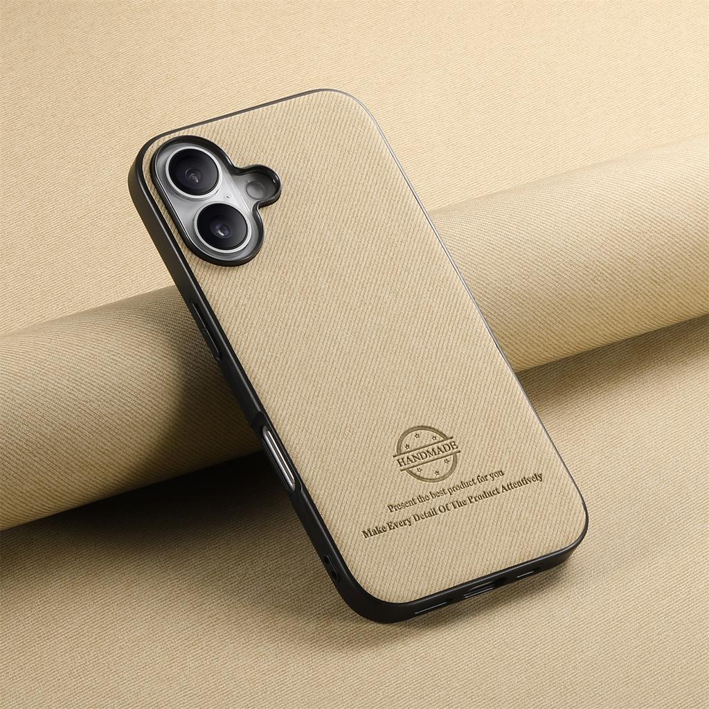 Applicable To IPhone16 Pro Mobile Phone Case All-inclusive Oblique Cloth Pattern Anti-drop Simple Apple 15 Pro Max Protective Case