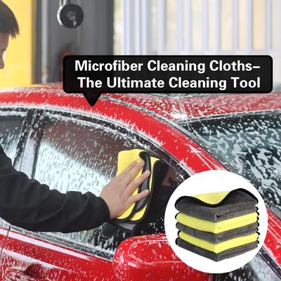 5/10 adet oto mikrofiber temizlik bezi, son derece emici, yüksek yoğunluklu peluş havlu bulaşık yıkama bezi temizlik bezi oto camı çabuk kuruyan havlu