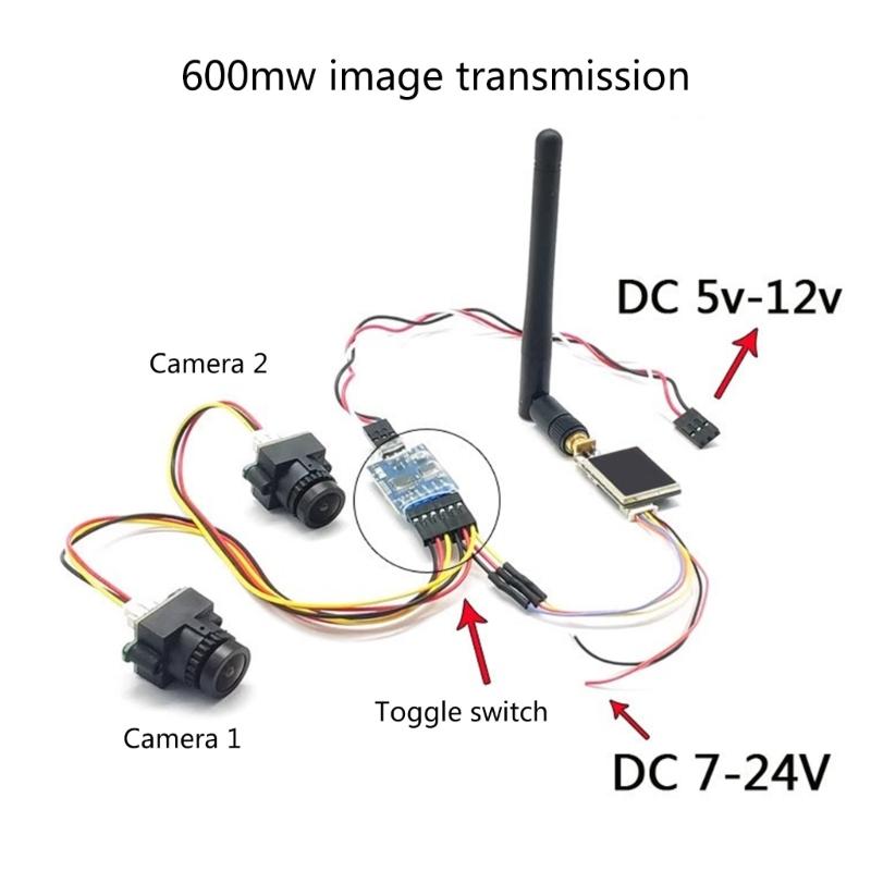 3 Way Video Switcher Module Video Switcher Module Blue 5.8Ghz 3Channel Video Switcher Unit For FPV Camera