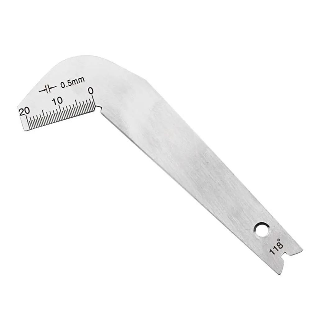 Jauge d'angle résistante à l'usure Jauge d'inspection d'angle Affûtage Foret 118 degrés Acier inoxydable de haute qualité